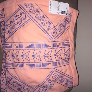 Embroidered mini skirt new with tag